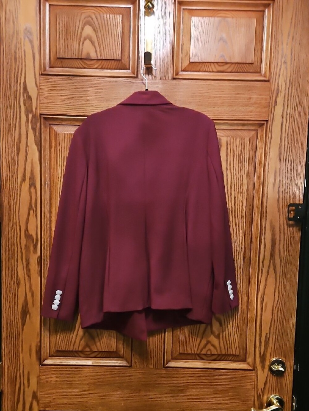 Sz 16/ NEW Wine Suit Double-Breasted Blazer + 14 Pants. Paper Still On Buttons. - Picture 5 of 8